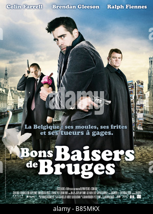 In Brügge Jahr: 2008 Großbritannien/USA Ralph Fiennes, Colin Farrell, Brendan Gleeson, Regie: Martin McDonagh Film Poster (Fr) Stockfoto