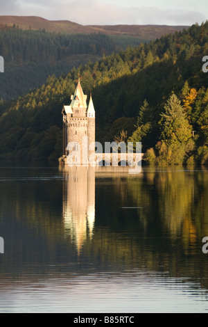 Lake Vyrnwy Filtration Turm Powys Mid Wales UK Stockfoto