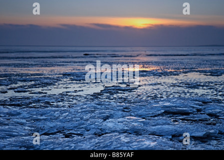 Eis am Solway Firth Stockfoto