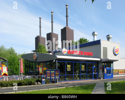 Berliner Kraftwerk Licherfelde Burger King Stockfoto