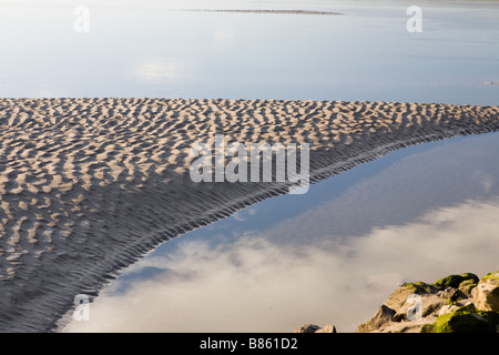 Sand Bar auf eine Flussmündung Stockfoto