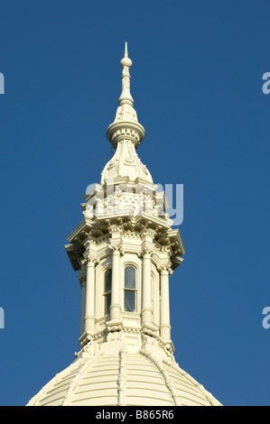 Kuppel auf die Kuppel von der Michigan State Capitol building in Lansing, Michigan USA Stockfoto