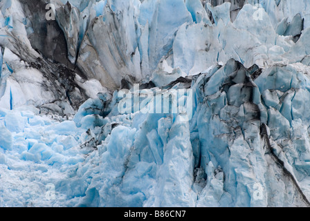 Moräne in der Spegazzini Gletscher, Parque Nacional Los Glaciares, Argentinien Stockfoto