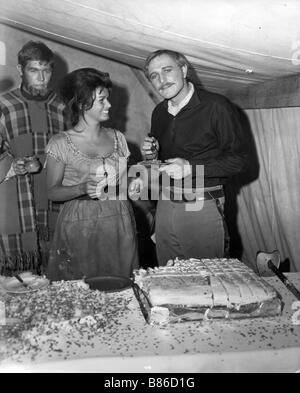 Major Dundee Jahr: 1965 - USA, James Coburn, Richard Harris, Senta Berger auf dem Set Regie: Sam Peckinpah Stockfoto