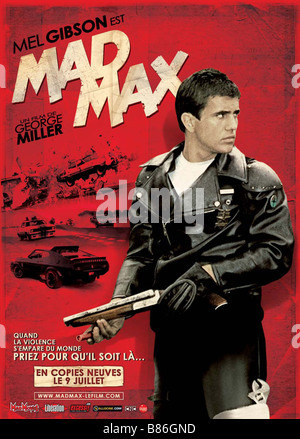 Mad Max Jahr: 1979 - Australien Mel Gibson Regie: George Miller Film Poster (Fr) Stockfoto