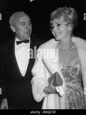 Zsa Zsa Gabor et Herbert Hutner Stockfoto