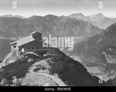 Kehlsteinhaus, Adolf Hitlers Exerzitien in Berchtesgaden Stockfoto