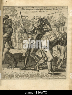 Les Aventures de Don Quichotte et Sancho Pansa. Abbildung Stockfoto