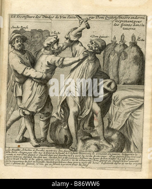 Les Aventures de Don Quichotte et Sancho Pansa. Abbildung Stockfoto