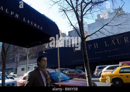 Die Ralph Lauren speichert auf der Madison Avenue in New York Stockfoto