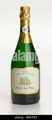 Flasche Champagner brut Stockfoto