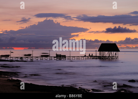 Mauritius Sunset Pier indischen Ozean fünf-Sterne-Reisen Stockfoto