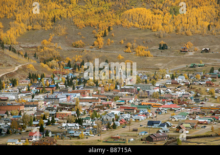 Luftaufnahme von Silverton eine alte Silber Bergbaustadt Colorado USA Stockfoto