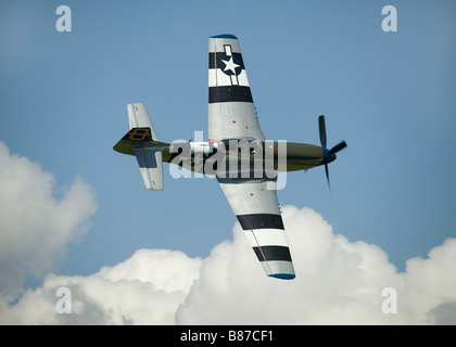 North American P51 Mustang im Flug Stockfoto