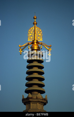Battersea Park Pagode Dach Detail, London, UK Stockfoto
