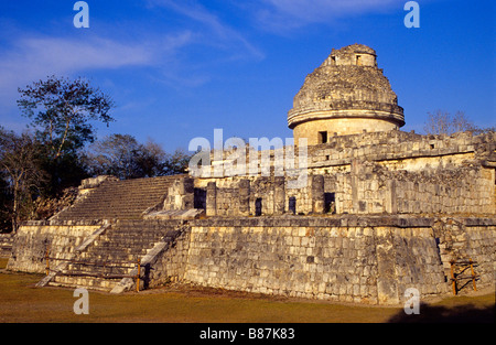 El Caracol´ (die Schnecke) Sternwarte. Maya-Ruinen von Chichen Itza. Yucatan. Mexiko. Stockfoto