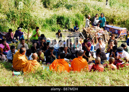 Karen Flüchtling Beerdigung, Tak, Nord-Thailand Stockfoto