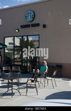 Starbucks-Kaffee, Santa Fe in New Mexico, USA Stockfoto