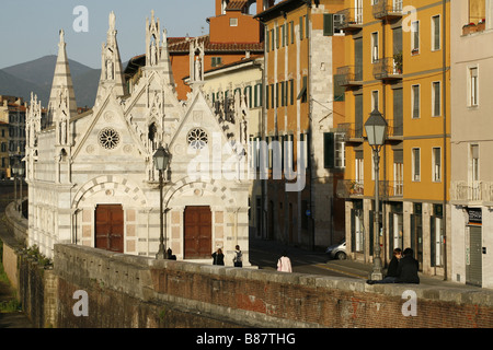 Die Kirche Santa Maria della Spina, Pisa, Toskana, Italien Stockfoto