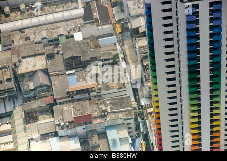 Aerial View of Modern und Altbau Thailand Stockfoto