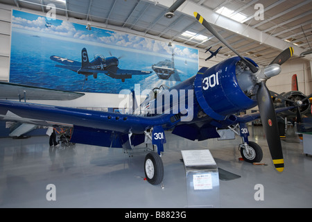 F4U-FG 1 F3A CORSAIR Jagdbomber. Palm Springs Air Museum. Kalifornien, USA. Stockfoto