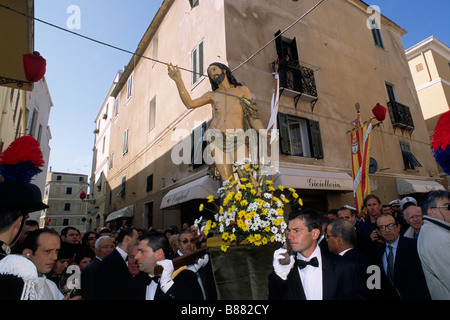 Italien, Sardinien, Alghero, Karwoche, Ostersonntagsprozession Stockfoto