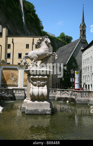 Pferd Trog Skulptur SALZBURG Österreich SALZBURG Österreich 28. Juni 2008 Stockfoto