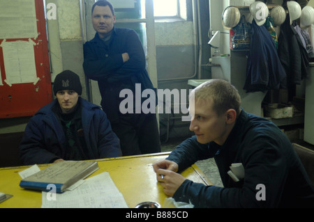 Arbeitnehmer bei Donezk Stahlwerk in der Ostukraine das Stahlwerk von ISTIL Gruppe betrieben wird Stockfoto