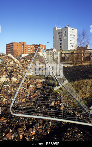 Abgerissenen Gebäuden und städtischen Ödland warten auf Entwicklung In Hanley, Stoke Staffordshire Stockfoto
