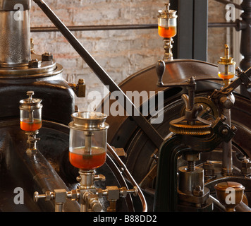 Euskirchen, Dependance Tuchfabrik Müller, LVR-Industriemuseum, Dampfmaschinenhaus, Dampfmaschine, Ölbehälter Stockfoto