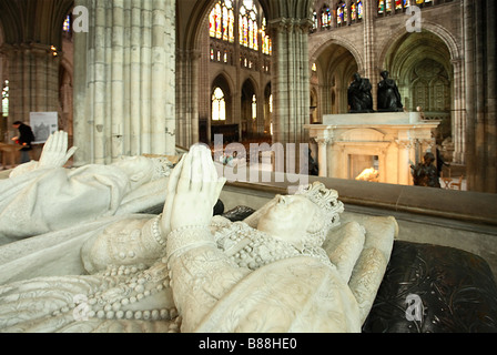 SAINT-DENIS BASILIKA GRAB VON HENRI II. UND KATHARINA DE MEDICIS Stockfoto