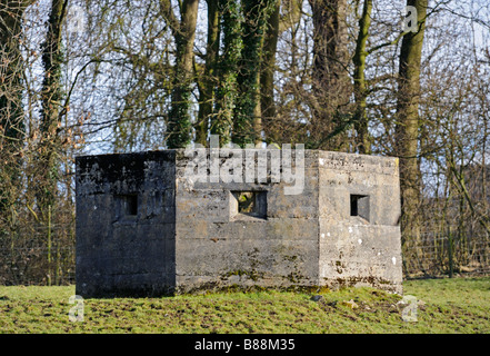 Dem zweiten Weltkrieg Beton Bunker Festung. Levens, Nationalpark Lake District, Cumbria, England, Vereinigtes Königreich, Europa. Stockfoto