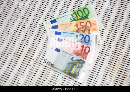 Europäische EURO-Banknoten Stockfoto