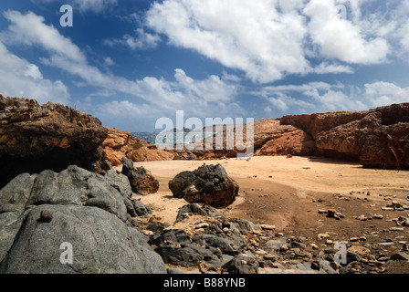 Eingestürzte Natural Bridge in Aruba.  Dieser bekannte Touristenattraktion, eine Naturbrücke 100 Fuß brach im Jahr 2005. Stockfoto