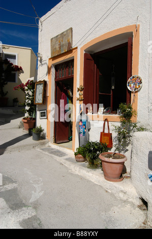 Souvenirshop auf der Insel Santorini Stockfoto