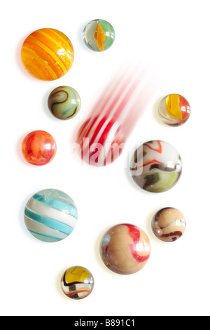 Spiel der Marbles Stockfoto