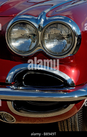 Detail der Vorderseite einer 1959 Chevrolet Corvette Stockfoto