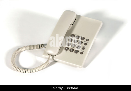 Schmutzige staubigen Telefon Tastatur Fax Business-Kommunikation in der Nähe in der Nähe bis kommunizieren miteinander verbundene Computer-Age-Konzept Stockfoto