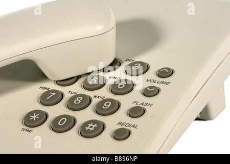 Schmutzige staubigen Telefon Tastatur Fax Business-Kommunikation in der Nähe in der Nähe bis kommunizieren miteinander verbundene Computer-Age-Konzept Stockfoto