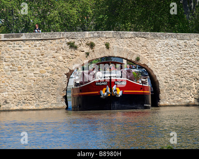 Canal du Midi in Capestang, Frankreich. Stockfoto