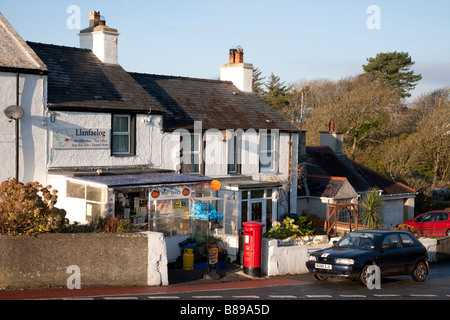 Dorf Straße Llanfaelog, Anglesey, Nordwales Stockfoto