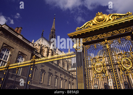 Kirche St. Chapelle und Palace of Justice, Paris, Frankreich Stockfoto