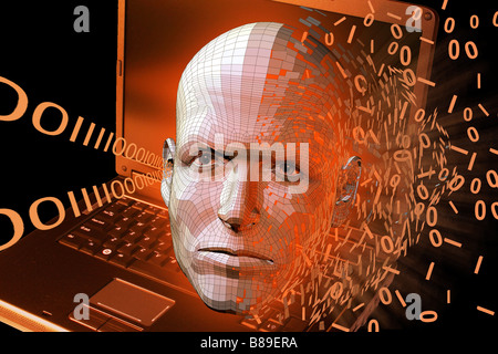 Informationsflut Stockfoto