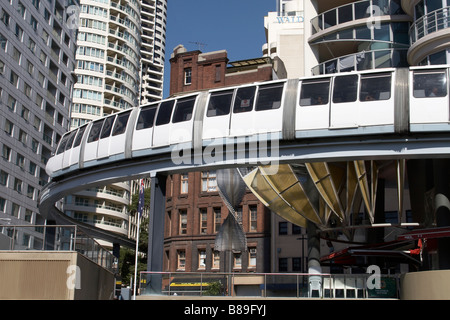 Einschienenbahn in Darling Harbour, Sydney Stockfoto