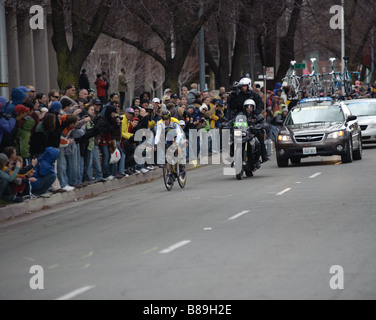 SACRAMENTO CA 14. Februar 2009 Lance Armstrong im Wettbewerb mit der AMGEN Tour of California Stockfoto