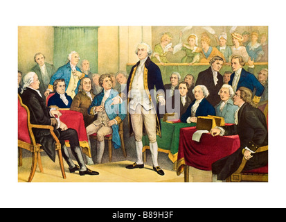 Verbesserten Currier und Ives print Stockfoto