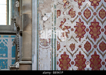 Verfallenden Wände. Gorton Kloster, Gorton, Greater Manchester, Vereinigtes Königreich. Stockfoto