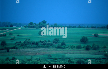 Landschaft mit Gewitterwolken, Kazimierz Dolny, Polen Stockfoto