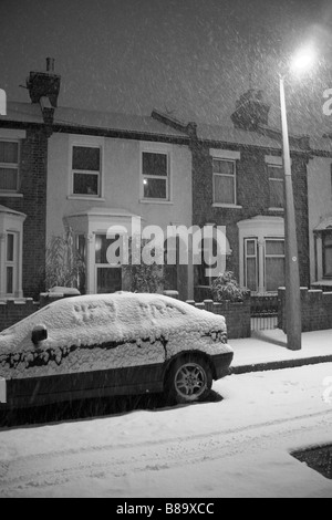 Schnee in Leytonstone, London 2. Februar 2009 Stockfoto