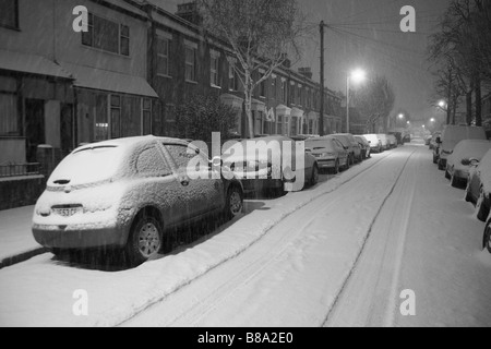 Schnee in Leytonstone, London 2. Februar 2009 Stockfoto